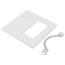 2-Gang Combination Wall Plate, 1 Blank & 1 Decorator - White