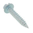 #8 x 1" Slotted Hex Washer Head Metal Piercing Screw (Pack of 100)