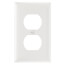 1-Gang Duplex Receptacle Wall Plate - White