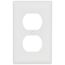 1-Gang Duplex Receptacle Wall Plate - White