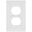 1-Gang Duplex Receptacle Wall Plate - White