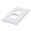 1-Gang Junior-Jumbo Duplex Receptacle Wall Plate - White
