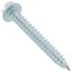 #8 x 1-1/2" White Slotted Hex Washer Head Register Screw (Pack of 100)