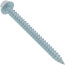 #8 x 2" White Slotted Hex Washer Head Register Screw (Pack of 100)