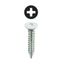 #8 x 1-1/2" White Phillips Oval Head Register Screw (Pack of 500)