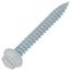 #8 x 1-1/2" White Slotted Hex Washer Head Register Screw Tuff Pack (Pack of 300)