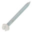 #8 x 2" White Slotted Hex Washer Head Register Screw Tuff Pack (Pack of 200)