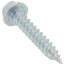 #8 x 1" Slotted Hex Washer Head Metal Piercing Screw Tuff Pack (Pack of 500)