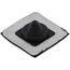 Closed to 1" Square Mini Standard Master Flash for Solar & Electric Applications, Model Mini (Black EPDM)
