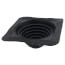 Closed to 5-3/4" Square Standard Master Flash for Metal Roofs, Model #3 (Black EPDM)