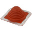 Closed to 5-3/4" Square Standard Master Flash for Metal Roofs, Model #3 (Red High Temperature Silicone)