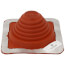Closed to 5-3/4" Square Standard Master Flash for Metal Roofs, Model #3 (Red High Temperature Silicone)