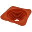 2-3/4" to 7" Square Standard Master Flash for Metal Roofs, Model #4 (Red High Temperature Silicone)