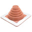 6-3/4" to 12" Square Standard Master Flash for Metal Roofs, Model #8 (Red High Temperature Silicone)