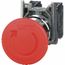 0.87" Mount Hole, Extended Mushroom Head, Pushbutton Switch Only Round, Red Pushbutton, Nonilluminated, Maintained , Momentary , XB4BS8445