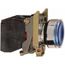 Push-Button Switch, 0.87" Mounting Hole Dia, Momentary NO/NC, 24VAC/VDC, Illuminated, LED, XB4BW36B5