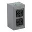 Momentary 2NO/2NC 2-Operator Projecting Push Button, No Legend, NEMA 1 Push-Button Control Station, 9001BG214