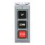 Momentary 2NO/3NC 3-Operator Projecting Push Button, Down/Stop/Up Legend, NEMA 1 Push-Button Control Station, 9001BG305