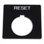 2-1/4" Square Plastic Legend Plate, Reset, White Letters, 1.2" Hole Dia. (Black), 9001KN123BP