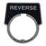 1-3/4" Wide Aluminum Legend Plate, Reverse, 30mm Hole Dia. (Black), 9001KN307