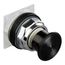 30mm Mounting Hole Dia. Momentary (MO) 35mm Metal Mushroom Head Push-Button Switch (Black), 9001KR24B