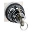 3-Position Maintained (MA) 600V Cam C Keyed With Key Withdrawal In Any Position, NEMA 1, 2, 3, 3R, 4, 6, 12 & 13 Selector Switch (Black), 9001KS43K10