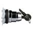 3-Position Maintained (MA) 600V Cam C Keyed With Key Withdrawal In Any Position, NEMA 1, 2, 3, 3R, 4, 6, 12 & 13 Selector Switch (Black), 9001KS43K10