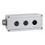 3-Hole 30mm Hole Dia. Stainless Steel NEMA 1, 3, 4, 4X & 12 Pushbutton Switch Enclosure, 9001KYSS3