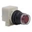 30mm Mounting Hole Dia. Momentary (MO) Illuminated Flush Push-Button Switch (Red), 9001SK1L1R