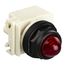 120 VAC/VDC 54mm x 42mm Round Lens Incandescent Vibration Resistant Pilot Light With Screw Clamp Connector (Red), 9001SKP1R9