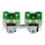 30mm Mounting Hole Dia. Momentary (MO) 600VAC Push-Button Switch Kit With 2 Pushbuttons, 2 Contact Blocks And Guard, 9001SKRU1