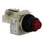 110-120 VAC 50/60 Hz Transformer Round Lens Corrosion, Dust And Oil Resistant Press-To-Test Indicating Light With Screw Clamp Connector (Red), 9001SKT1R31