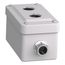 2 Hole Plastic Pushbutton Switch Enclosure, NEMA 1/3/4/4X/12 (30mm), 9001SKY2