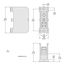 Single Pole Thermoplastic Power Distribution Block (90A Aluminum, 115A Copper, 600VAC, 1 Primary Connection), 9080LBA161104