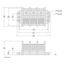 3 Pole Phenolic Power Distribution Block (135A Aluminum, 175A Copper, 600VAC, 1 Primary Connection), 9080LBA362106