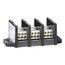 3 Pole Phenolic Power Distribution Block (250A Aluminum, 310A Copper, 600VAC, 1 Primary Connection), 9080LBA363101
