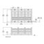 3 Pole Phenolic Power Distribution Block (310A Aluminum, 380A Copper, 600VAC, 1 Primary Connection), 9080LBA365112