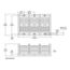 3 Pole Phenolic Power Distribution Block (620A Aluminum, 760A Copper, 600VAC, 2 Primary Connection), 9080LBA365208