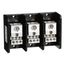3 Pole Phenolic Power Distribution Block (620A Aluminum, 760A Copper, 600VAC, 2 Primary Connection), 9080LBA365208