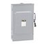200A Fusible General Duty Safety Switch, 2 Pole, NEMA 3R Enclosure w/ Bolt on Hub Provision and Neutral (240VAC)