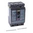 3 Pole Panel Mount Molded Case Circuit Breaker, Thermal Magnetic Trip (20A, 250VDC/600VAC), HDL36020