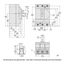 3 Pole Panel Mount Molded Case Circuit Breaker, Thermal Magnetic Trip (80A, 250VDC/600VAC), HGL36080