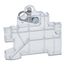 16 Amp 440 VAC 1-Pole DIN Rail Mounted Magnetic Trip Miniature Circuit Breaker, 18-4 AWG, 76mm Deep x 81mm High x 18mm Wide, M9F11116