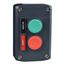 Momentary NO/NC 2-Operator Flush Push Button, Marche & Arret Legend, NEMA 1, 3, 3R, 4, 12 & 13 Push-Button Control Station (Green & Red), XALACS2