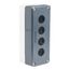 4-Hole 22mm Hole Dia. Polycarbonate NEMA 4X & 13 Pushbutton Switch Enclosure, XALD04H7
