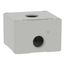 1-Hole 1.58" Hole Dia. Zinc Alloy NEMA 4 & 13 Pushbutton Switch Enclosure, 3.15" High x 3.15" Wide x 2.03" Deep, XAPG19201
