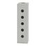 5-Hole 1.58" Hole Dia. Aluminum NEMA 4 & 13 Pushbutton Switch Enclosure, 12.2" High x 3.35" Wide x 3.03" Deep, XAPG59505