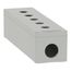 5-Hole 1.58" Hole Dia. Aluminum NEMA 4 & 13 Pushbutton Switch Enclosure, 12.2" High x 3.35" Wide x 3.03" Deep, XAPG59505