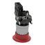 22mm Mounting Hole Dia. Round Nonilluminated Push-Button Switch (Red), XB4AB2