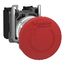 22mm Mounting Hole Dia. Round Nonilluminated Push-Button Switch (Red), XB4AB2